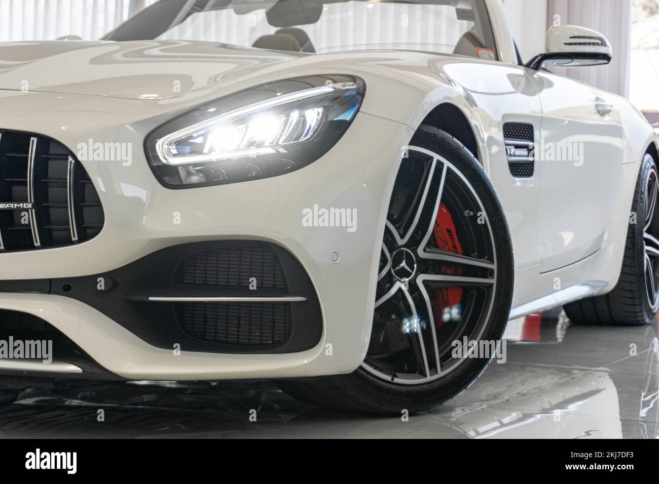 Mercedes Benz AMG GTC Front view three quarters Stock Photo