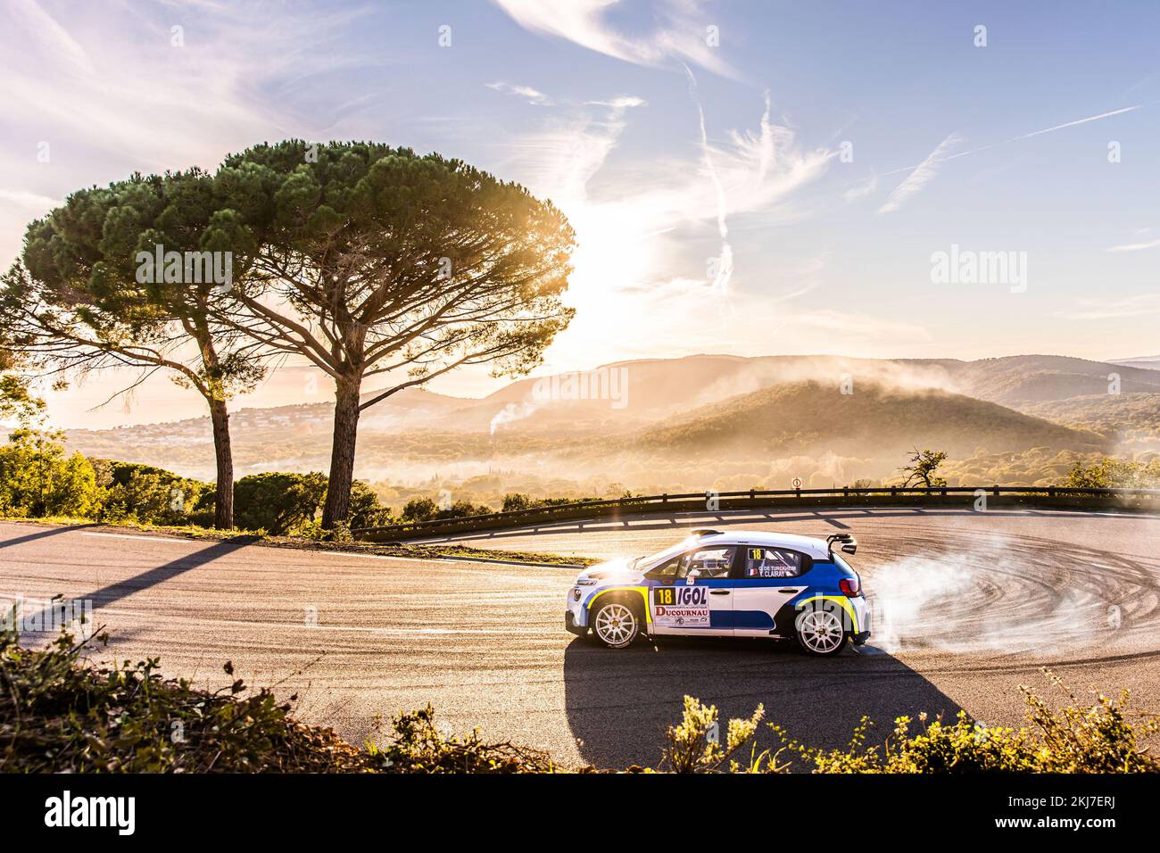 18 CLAIRAY Yann, DE TURCKEIM Gilles, Citroën C3 Rally2, action during ...