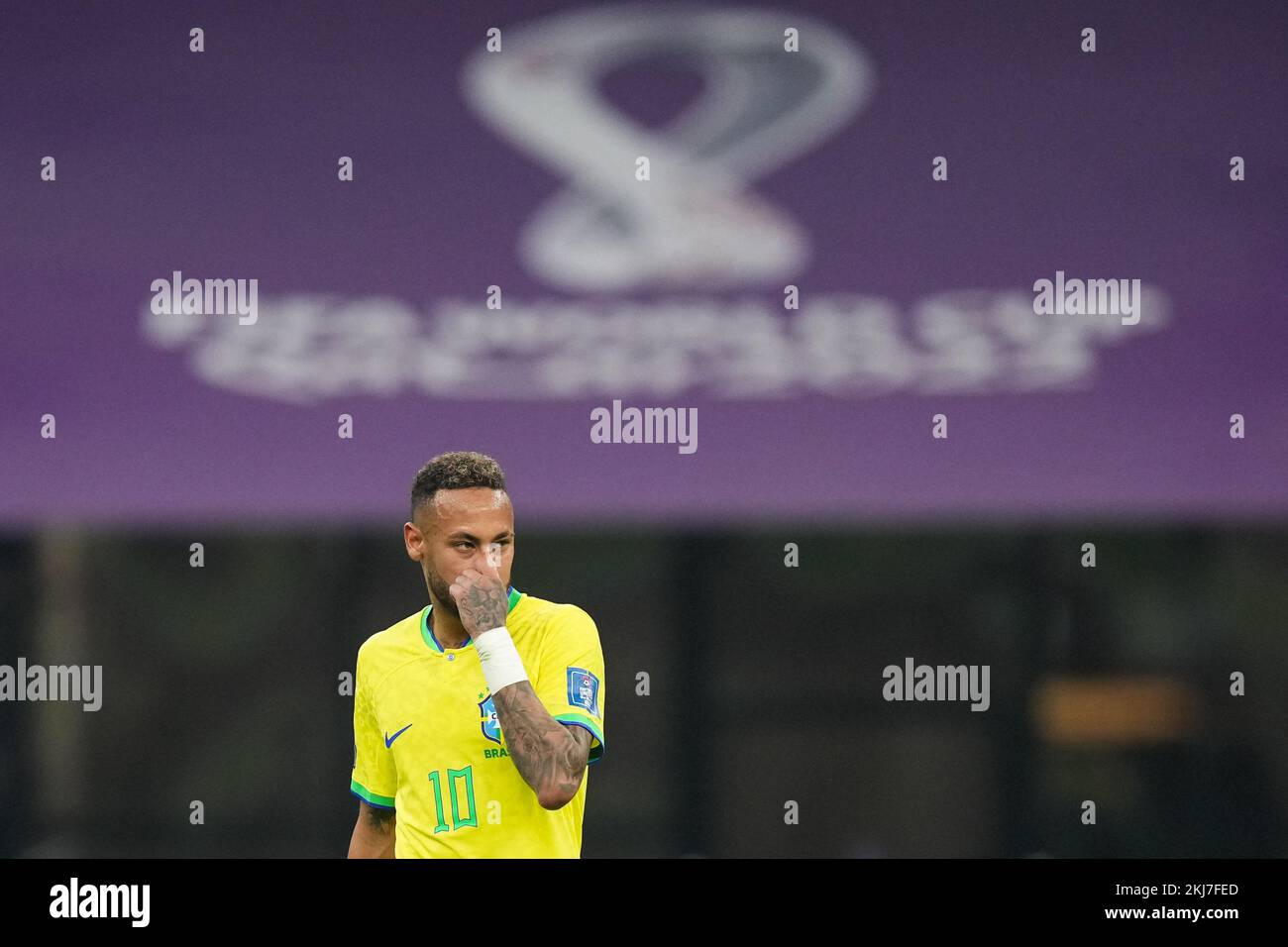 Brazil’s Neymar during the FIFA World Cup Group G match at the Lusail Stadium in Lusail, Qatar. Picture date: Thursday November 24, 2022. Stock Photo