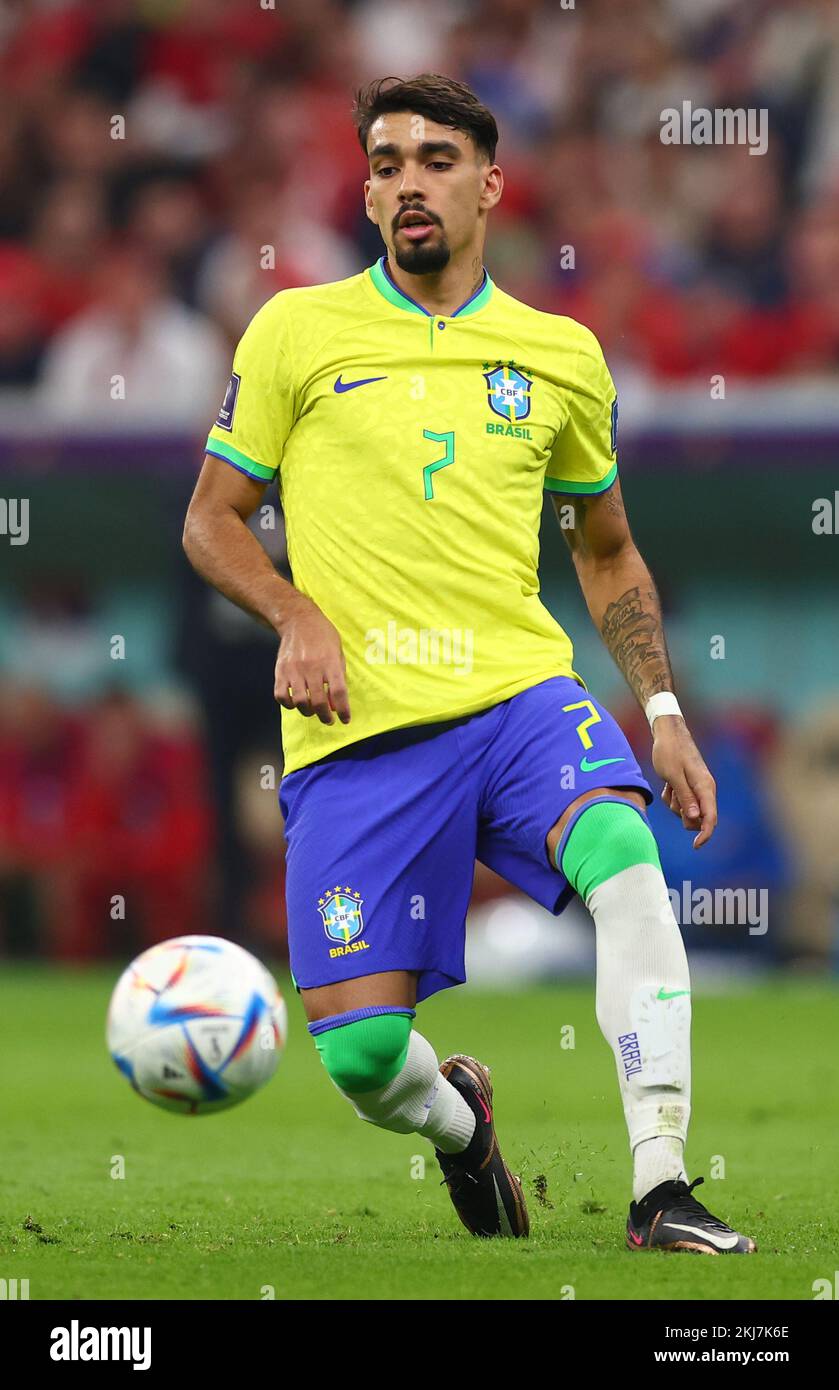 Doha, Qatar, 24th November 2022. Lucas Paqueta of Brazil  during the FIFA World Cup 2022 match at Lusail Stadium, Doha. Picture credit should read: David Klein / Sportimage Credit: Sportimage/Alamy Live News Stock Photo