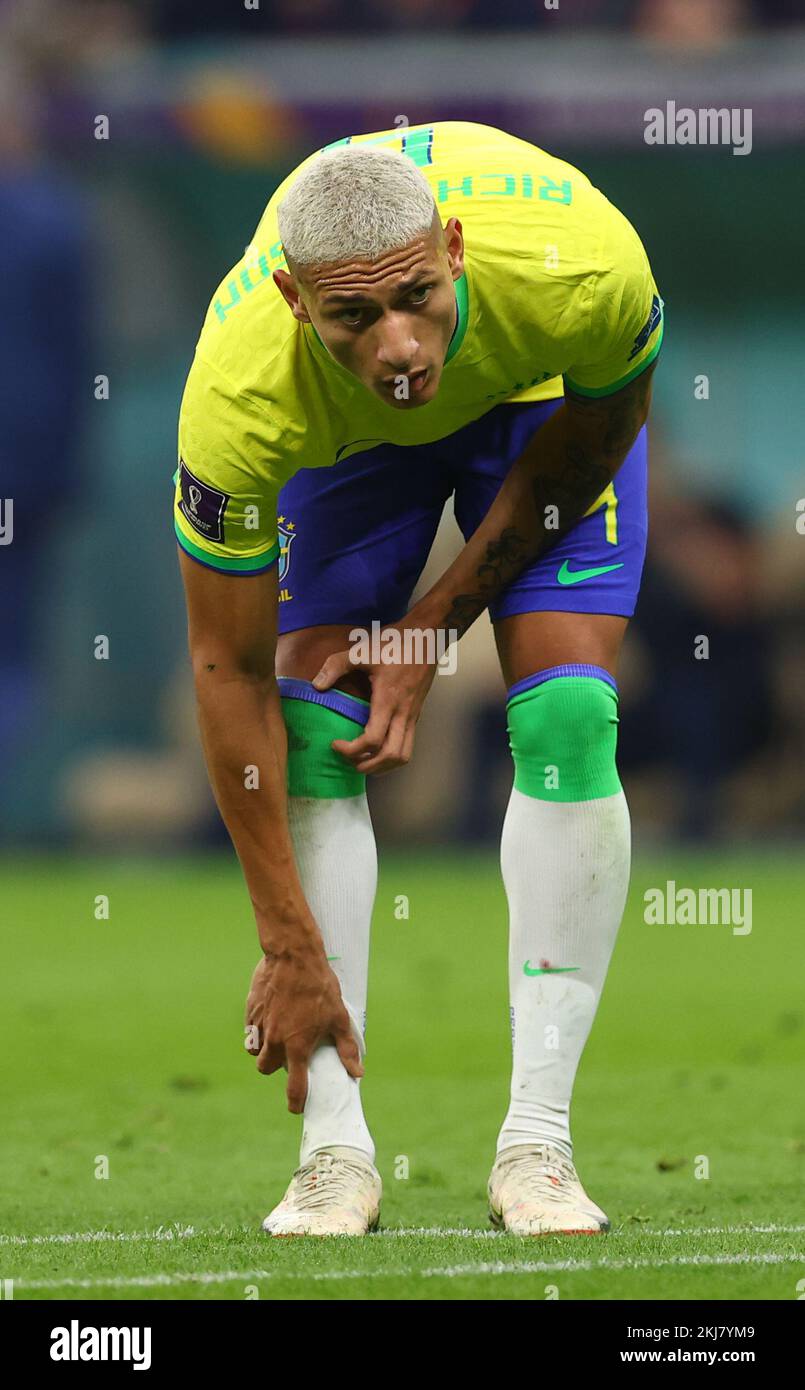 Doha, Qatar, 24th November 2022.  Richarlison of Brazil during the FIFA World Cup 2022 match at Lusail Stadium, Doha. Picture credit should read: David Klein / Sportimage Credit: Sportimage/Alamy Live News Stock Photo