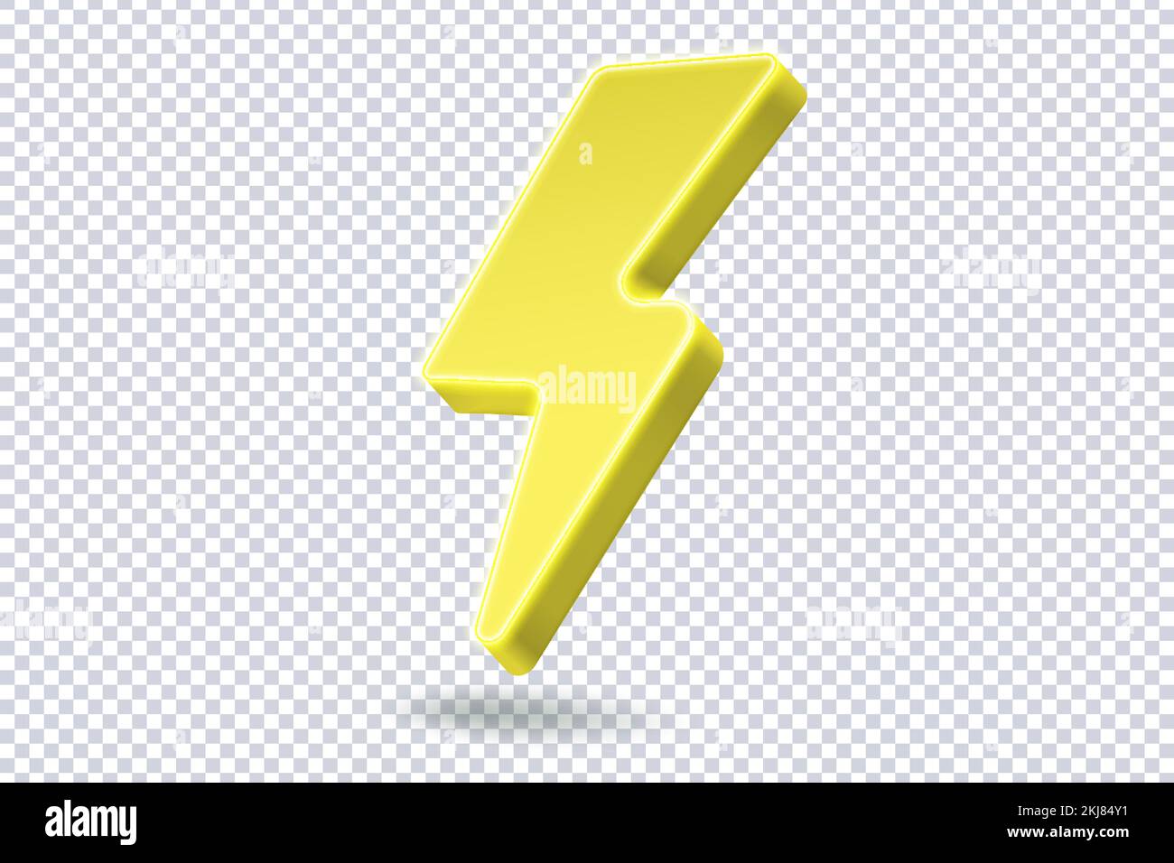 Gold thunderbolt sign icon. Lightning sign yellow color, charger symbol