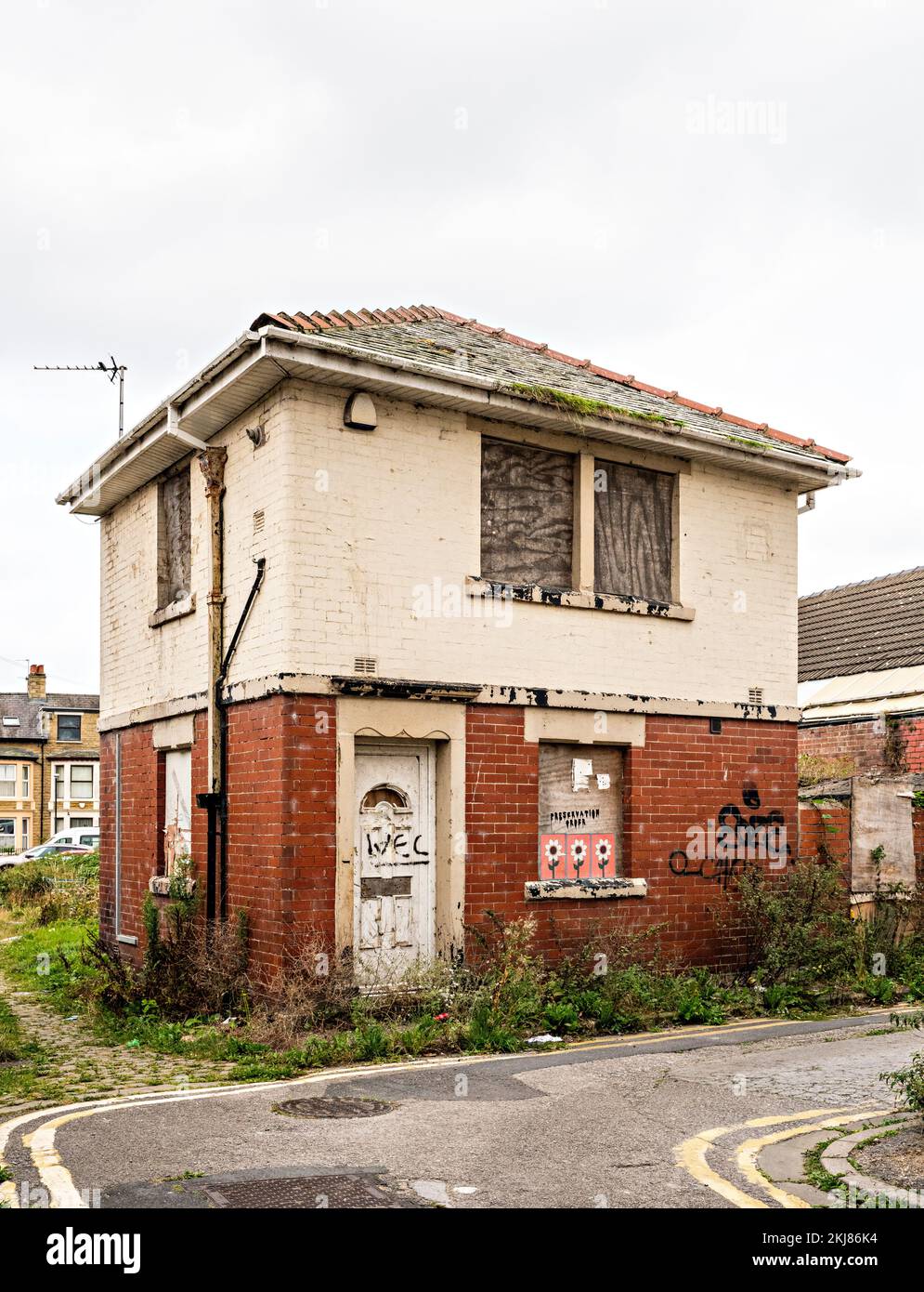 Derelict house (since demolished 2023) Stock Photo