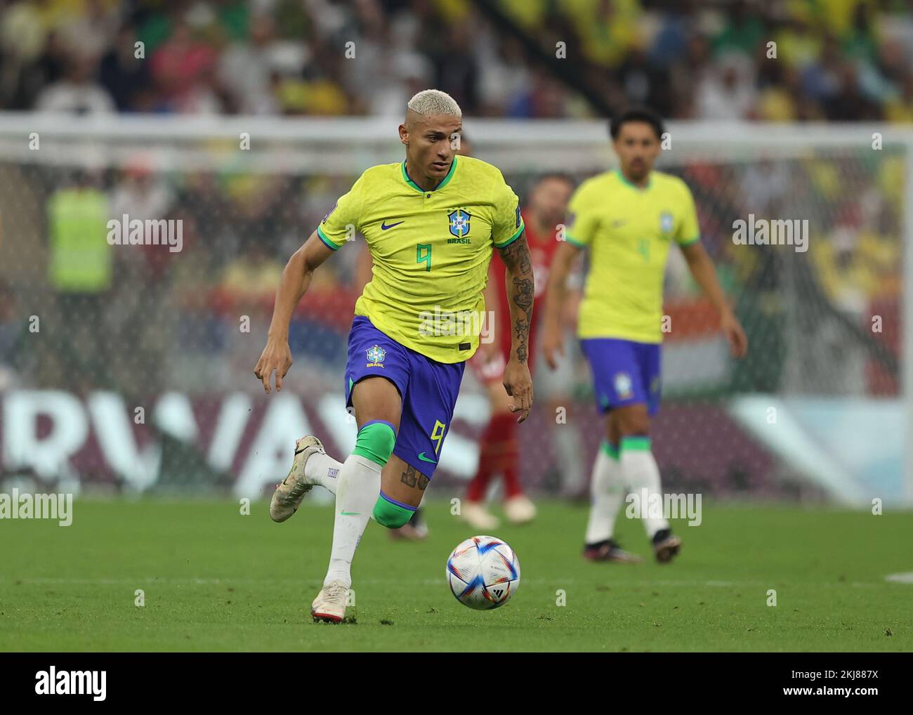 Lusail Iconic Stadium, Lusail, Qatar. 24th Nov, 2022. FIFA World Cup Football, Brazil versus Serbia; Richarlison of Brazil comes forward on the ball Credit: Action Plus Sports/Alamy Live News Stock Photo