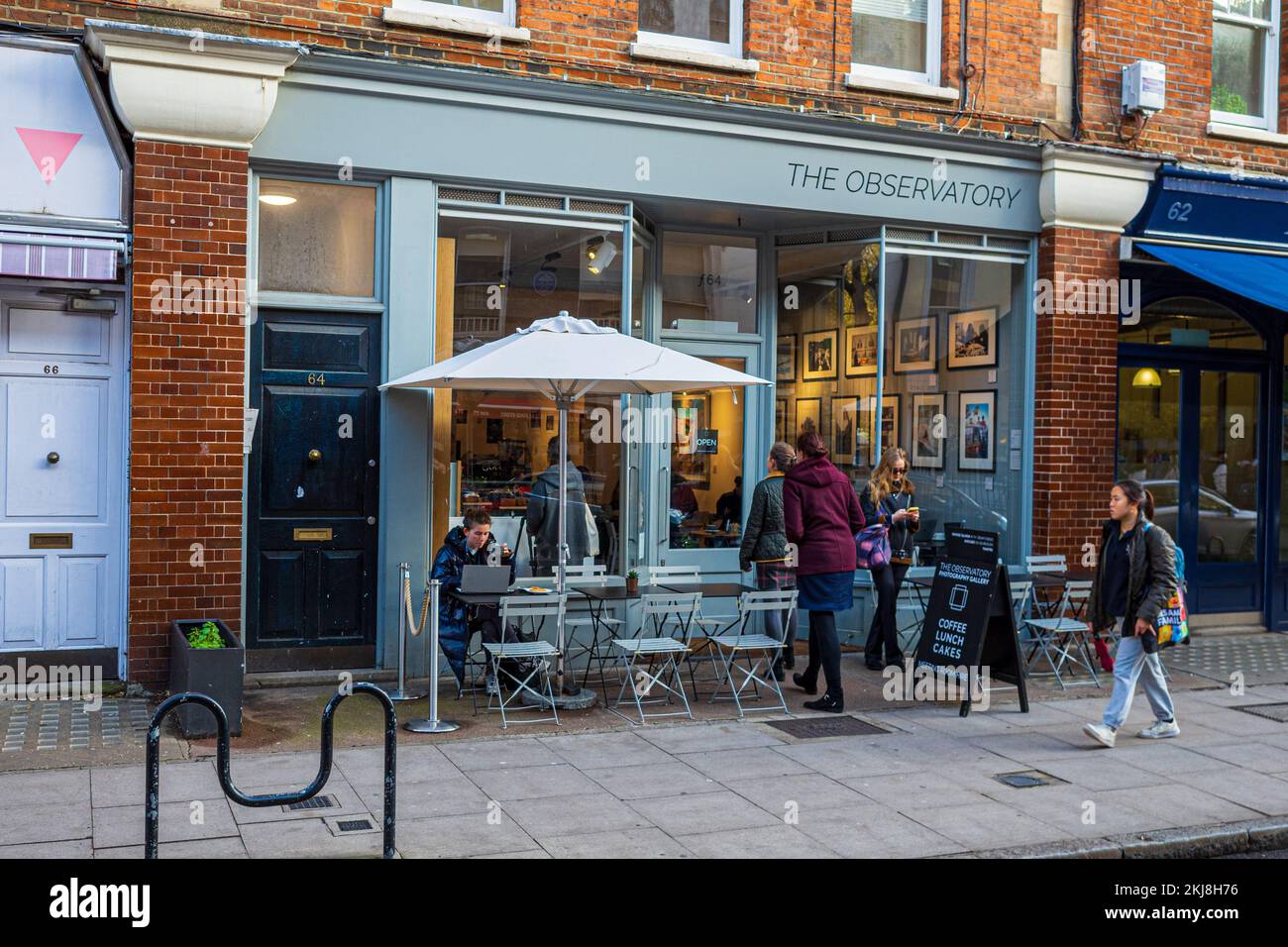 The Observatory Photography Gallery & Cafe at 64 Marchmont Street, Bloomsbury London. Stock Photo