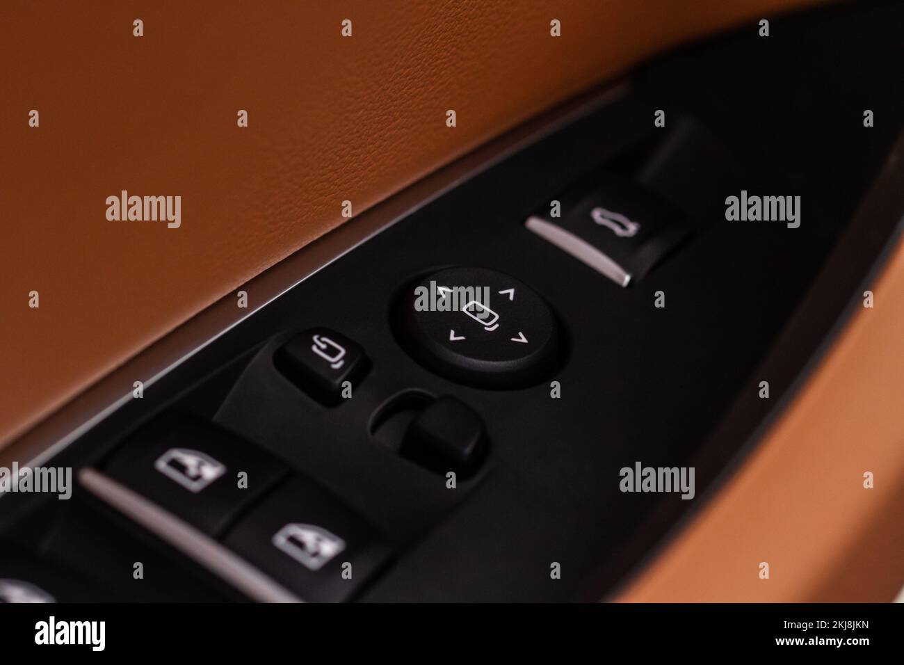 Side mirrors control panel on side door Stock Photo Alamy