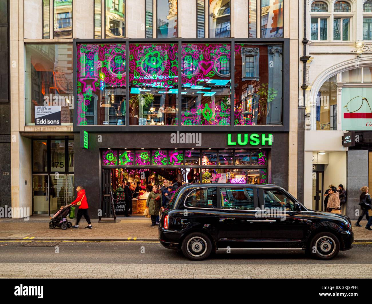 Lush Spa Oxford Street London - Flagship Lush Store on Oxford St Central London containing retail space and Spa. Lush was founded in 1995. Stock Photo