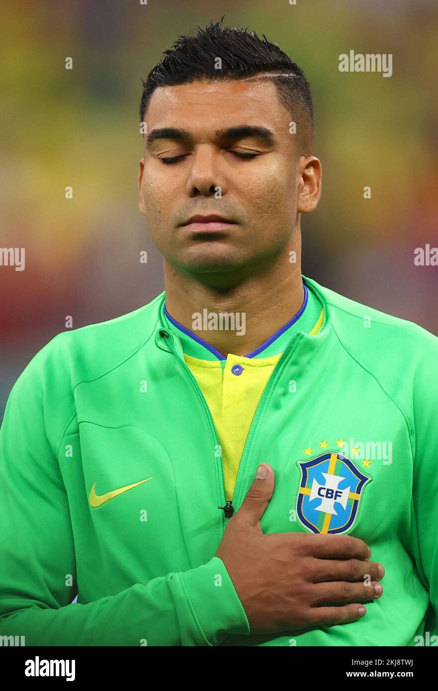 Doha, Qatar, 24th November 2022. Casemiro of Brazil  during the FIFA World Cup 2022 match at Lusail Stadium, Doha. Picture credit should read: David Klein / Sportimage Credit: Sportimage/Alamy Live News Stock Photo