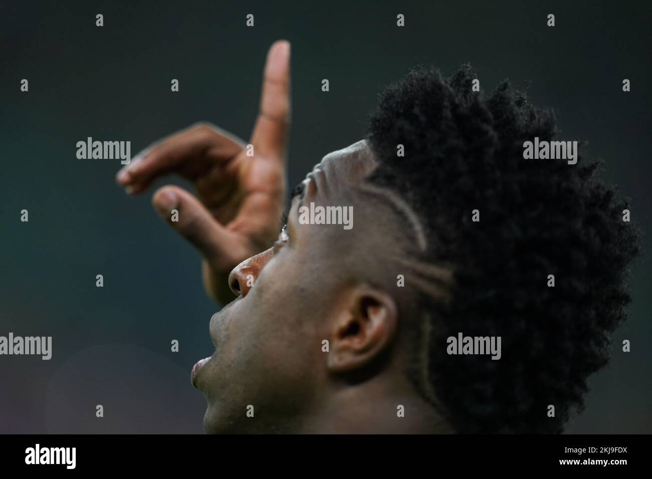 LUSAIL, QATAR - NOVEMBER 24: Player of Brazil Vinícius Júnior reacts during the FIFA World Cup Qatar 2022 group G match between Brazil and Serbia at Lusail Stadium on November 24, 2022 in Lusail, Qatar (Photo by Florencia Tan Jun/PxImages) Credit: Px Images/Alamy Live News Stock Photo
