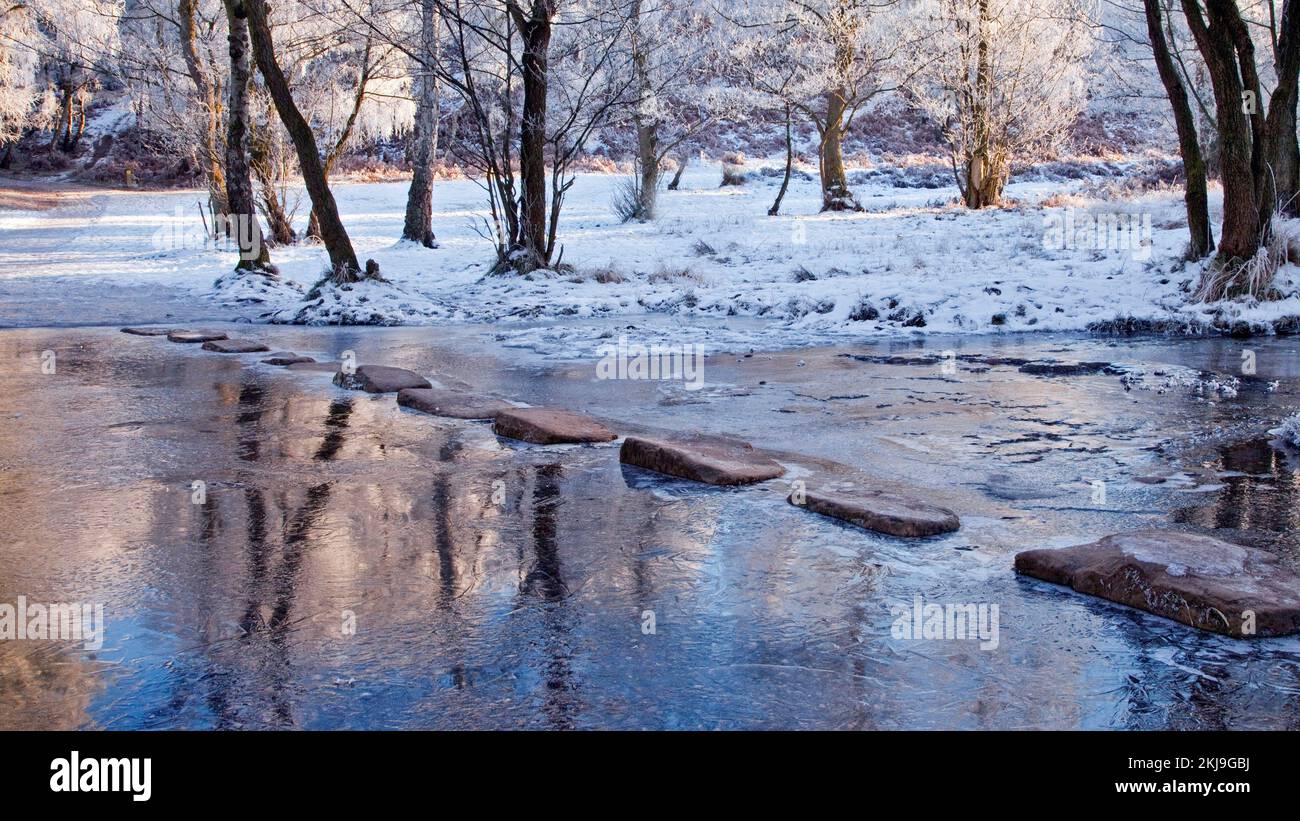 Beautiful winter scene, Stepping Stones Sherbrook Valley early winter