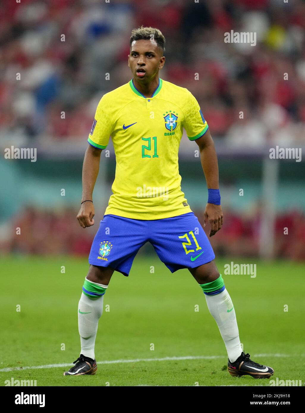 Brazil's Rodrygo during the FIFA World Cup Group G match at the