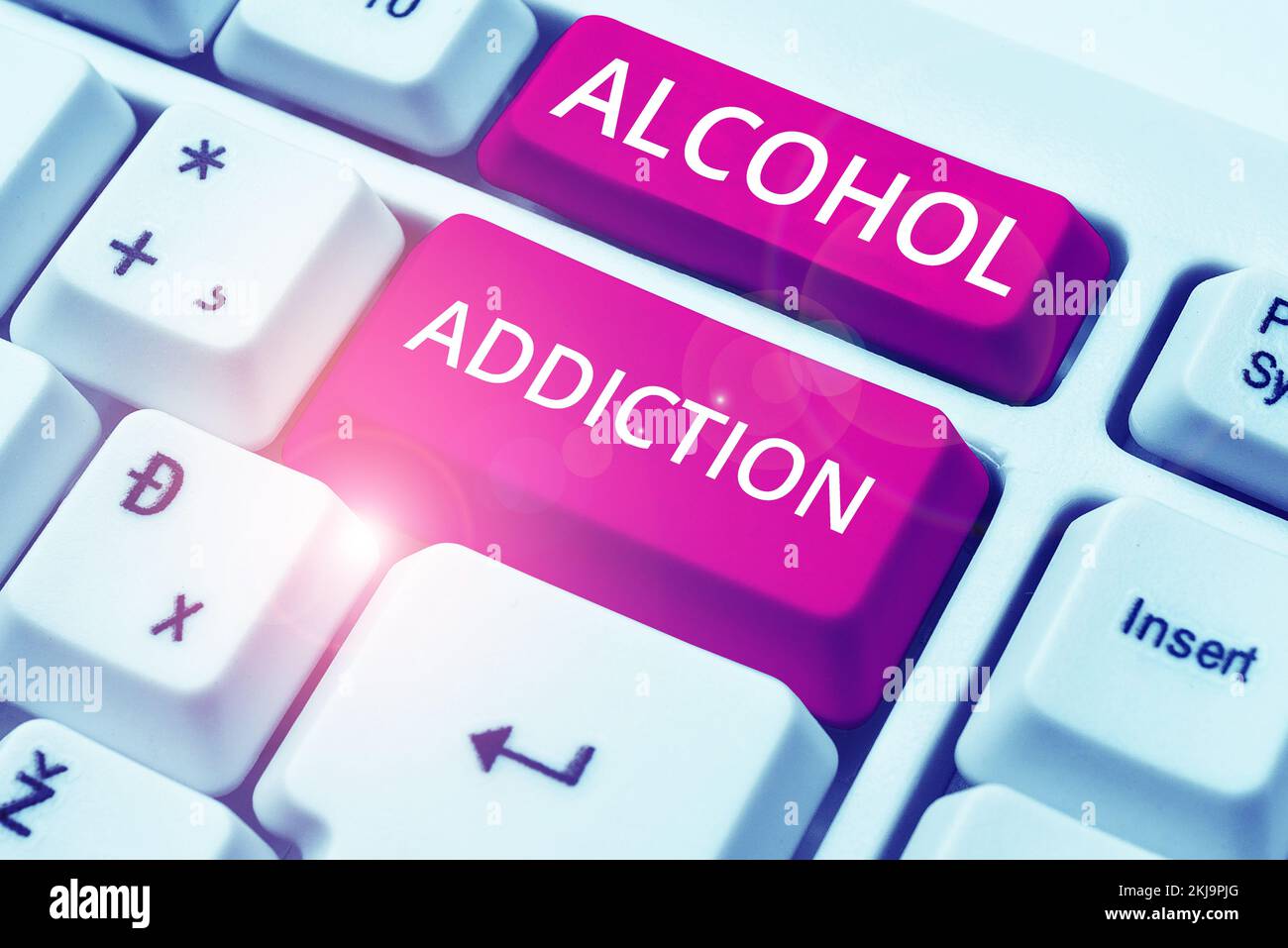 Conceptual display Alcohol Addiction. Concept meaning characterized by