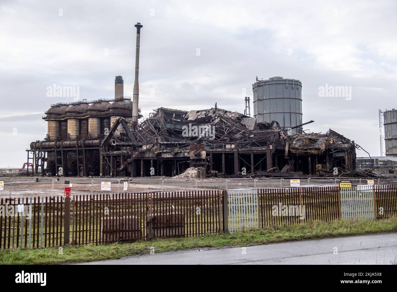 The demolished Blast Furnace at Redcar in England on Thursday 24th November 2022. Credit: MI News & Sport /Alamy Live News Stock Photo