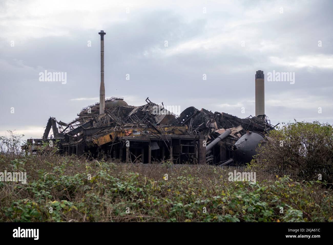 The demolished Blast Furnace at Redcar in England on Thursday 24th November 2022. Credit: MI News & Sport /Alamy Live News Stock Photo