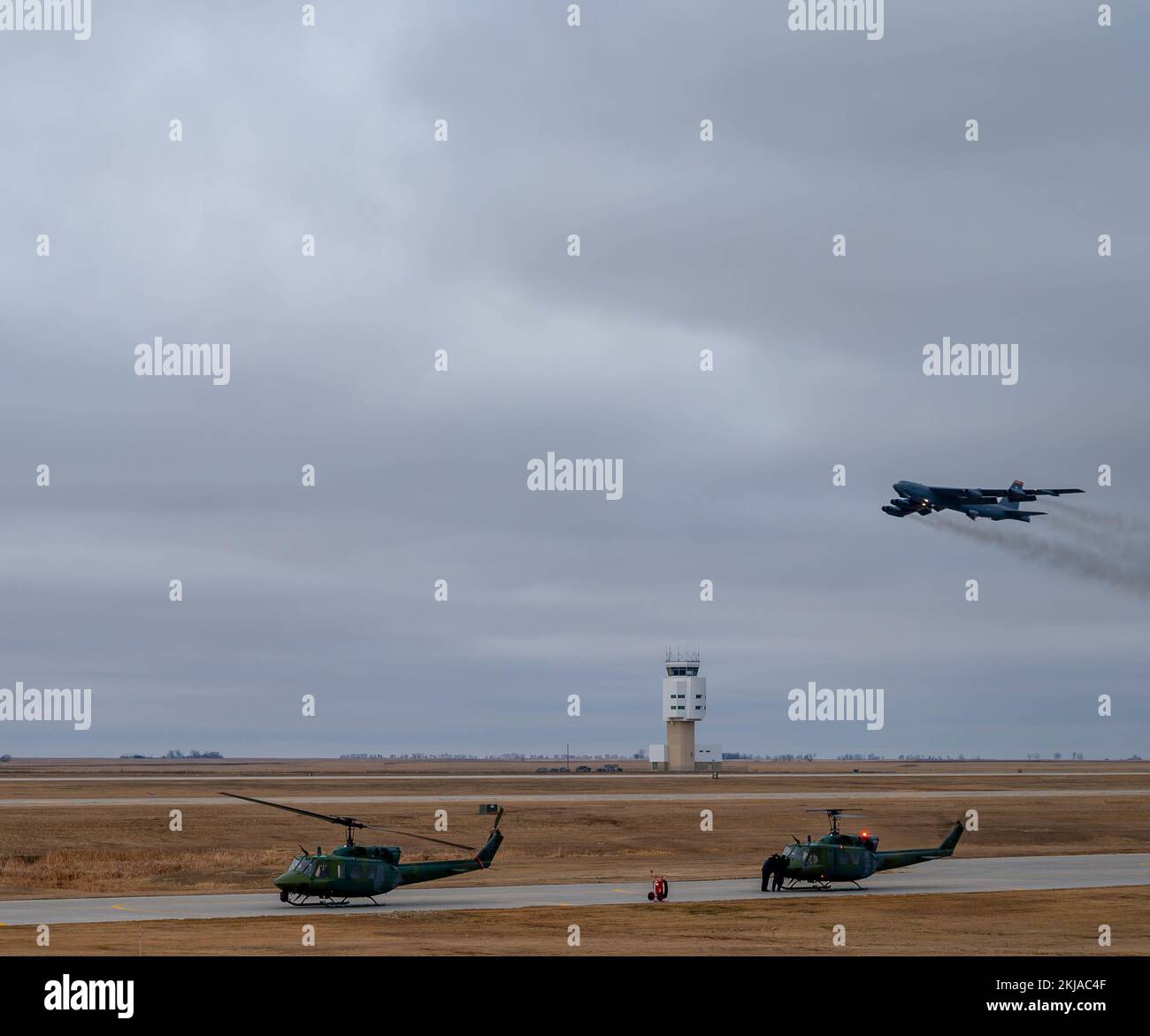A B52H Stratofortress takes off during Exercise Prairie Vigilance, Nov