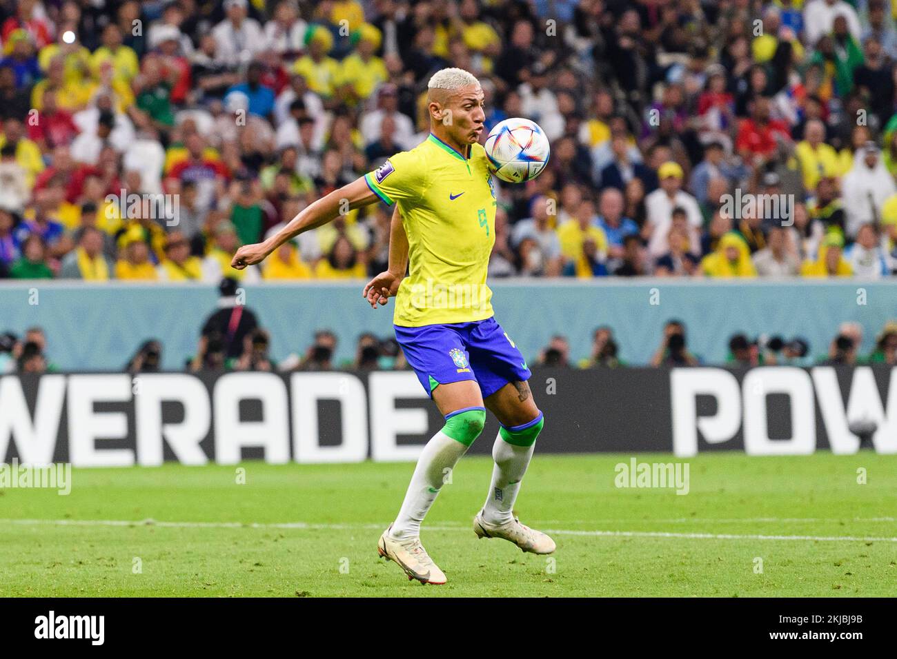 Lusail, Qatar. 24th Nov, 2022. Lusail, Qatar, Nov 25th 2022: Richarlison of Brazil during a match between Brazil vs Serbia, valid for the group stage of the World Cup, held at the Lusail National Stadium in Lusail, Qatar. (Marcio Machado/SPP) Credit: SPP Sport Press Photo. /Alamy Live News Stock Photo