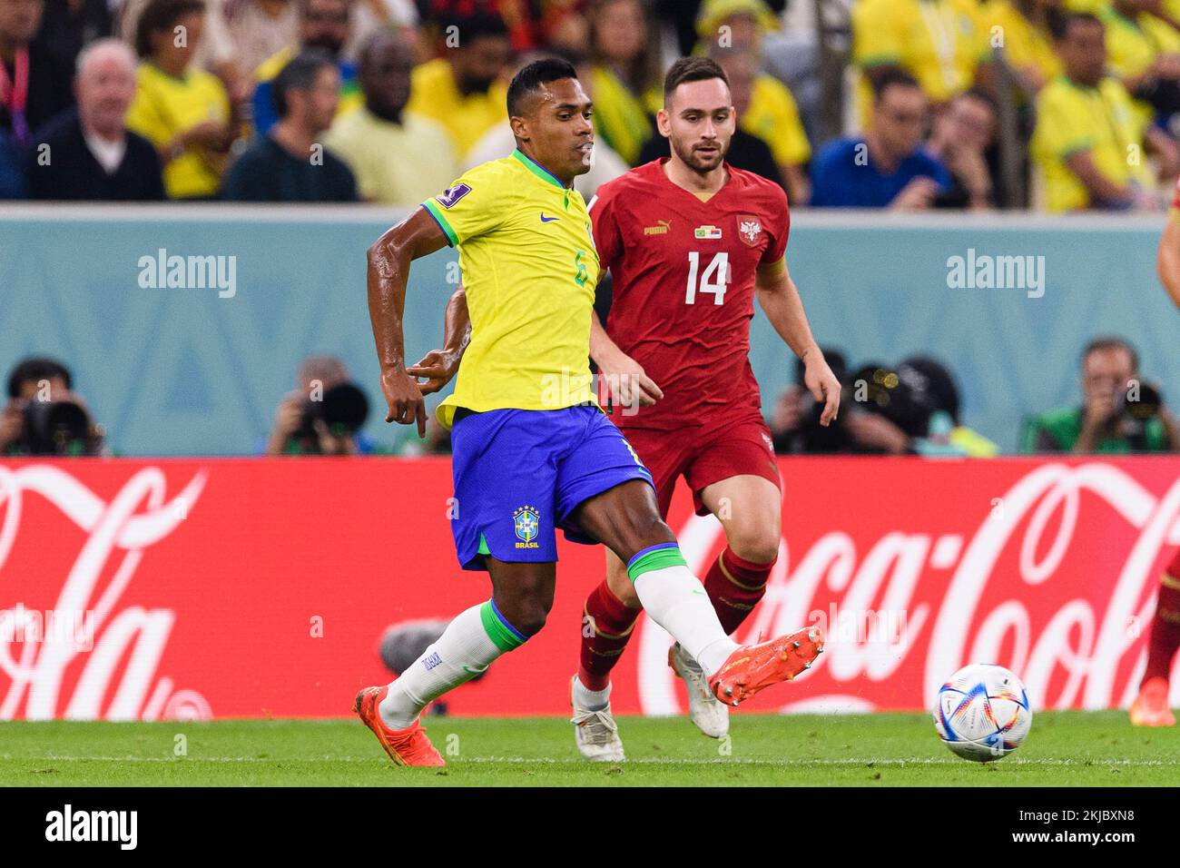 Lusail, Qatar. 24th Nov, 2022. Lusail, Qatar, Nov 25th 2022: Danilo of Brazil during a match between Brazil vs Serbia, valid for the group stage of the World Cup, held at the Lusail National Stadium in Lusail, Qatar. (Marcio Machado/SPP) Credit: SPP Sport Press Photo. /Alamy Live News Stock Photo