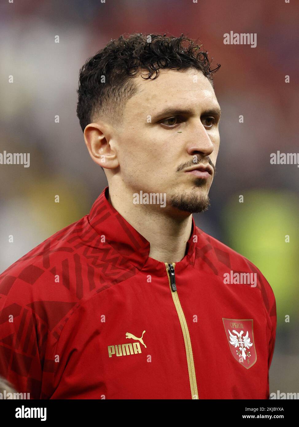 LUSAIL CITY Milos Veljkovic of Serbia during the FIFA World Cup Qatar 2022 group G match