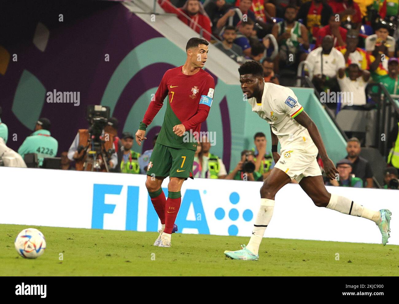 24th Nov 2022: Qatar, Doha.   Football World CUP QATAR 2022:  Portugal Vs Ghana at Stadium 974 ,Ronaldo, J.Felex & R Ledo each one goal from Portugal and A.Ayew and O.Bukari each one goal from Ghana. Credit: Seshadri SUKUMAR/Alamy Live News Stock Photo