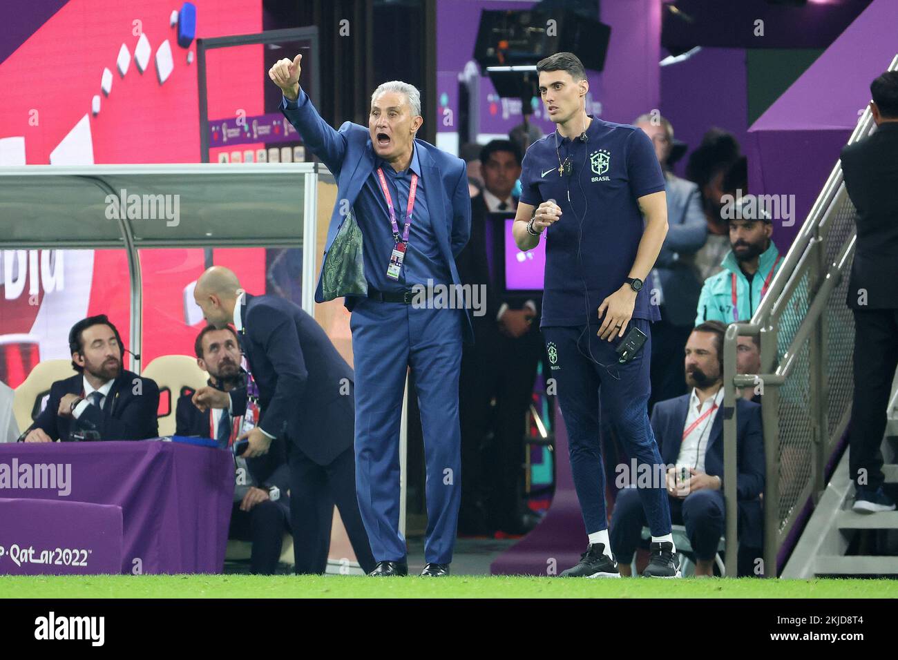 Coach of Brazil Tite during the FIFA World Cup 2022, Group G football match between Brazil and Serbia on November 24, 2022 at Lusail Stadium in Al Daayen, Qatar - Photo Jean Catuffe / DPPI Credit: DPPI Media/Alamy Live News Stock Photo
