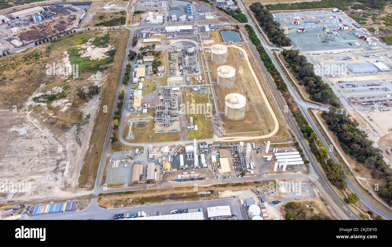 Kleenheat Gas, liquefied petroleum gas, LPG producer, Kwinana Beach, Western Australia, Australia Stock Photo