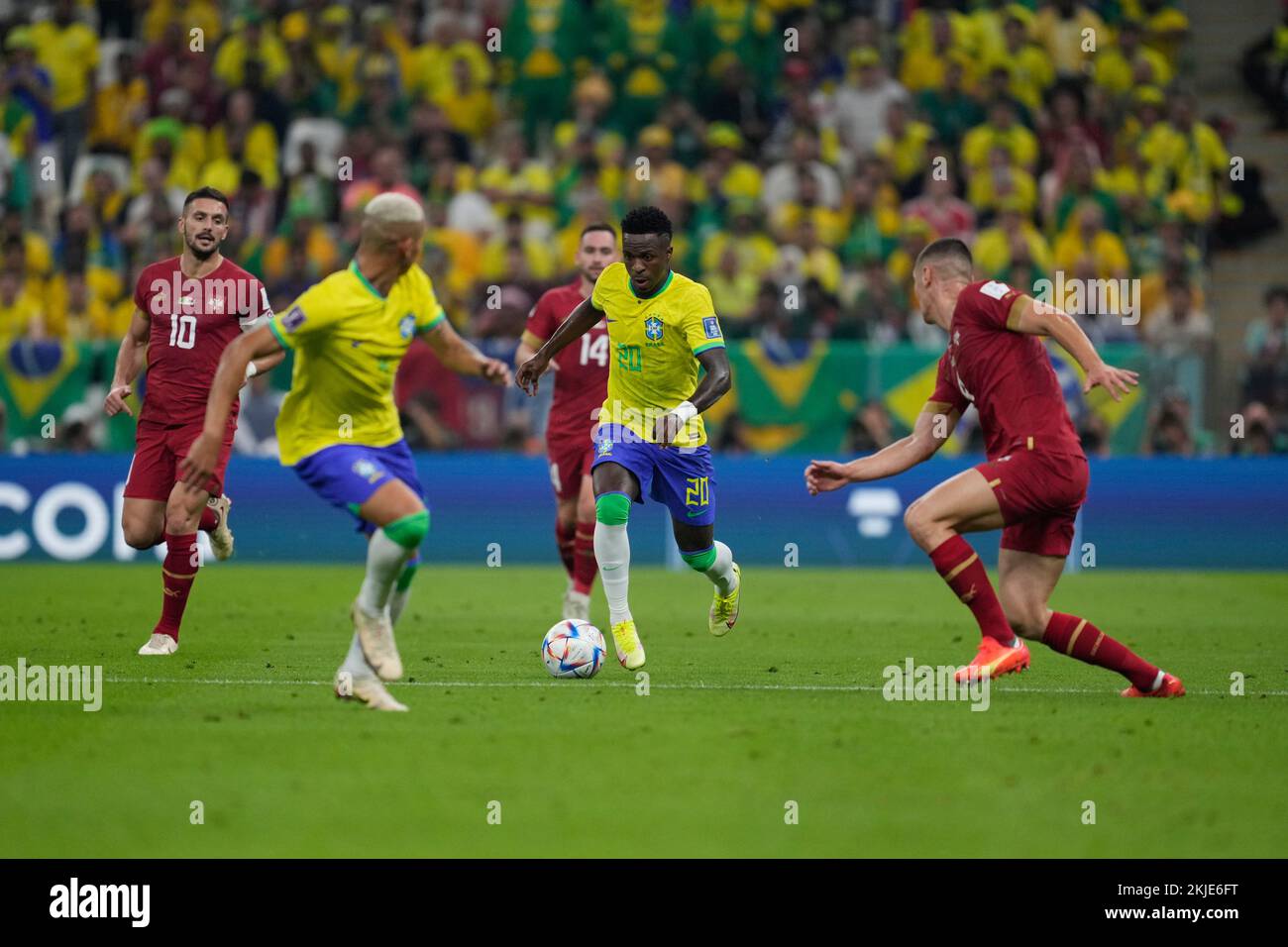 Lusail, Qatar. 24th Nov, 2022. Vinicius (BRA) Football/Soccer : FIFA ...