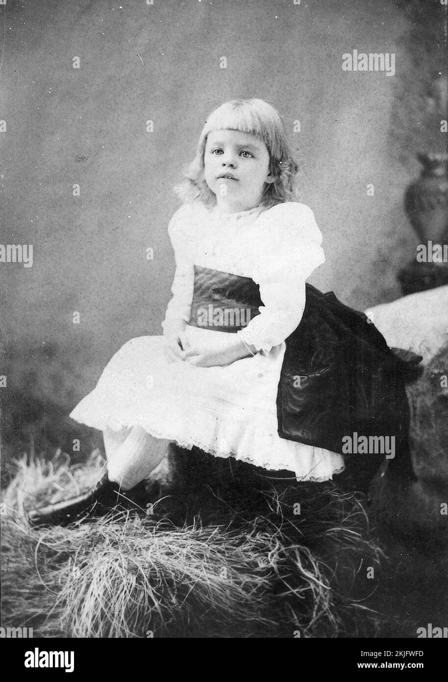 Roosevelt as a 3 year old child, 1887 Stock Photo