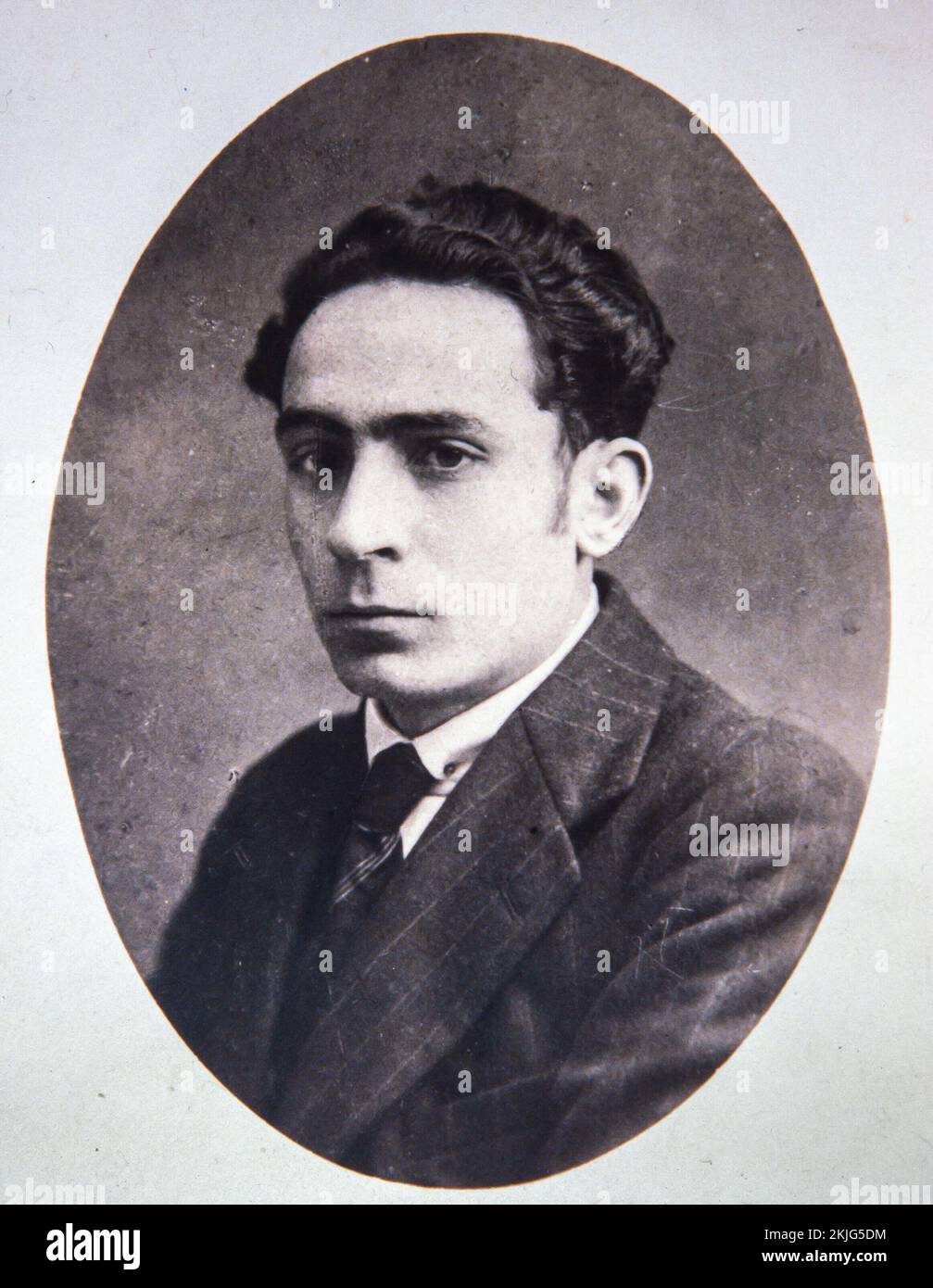 Joan Salvat-Papasseit (Barcelona, 16 de mayo de 1894-7 de agosto de 1924) poeta, máximo representante del futurismo en la literatura en lengua catalana. Conocido como poeta de vanguardia. Stock Photo