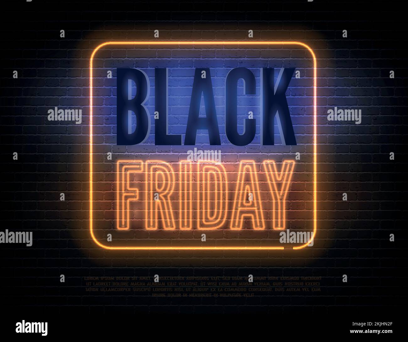 Black Friday Flyer with Neon Lights