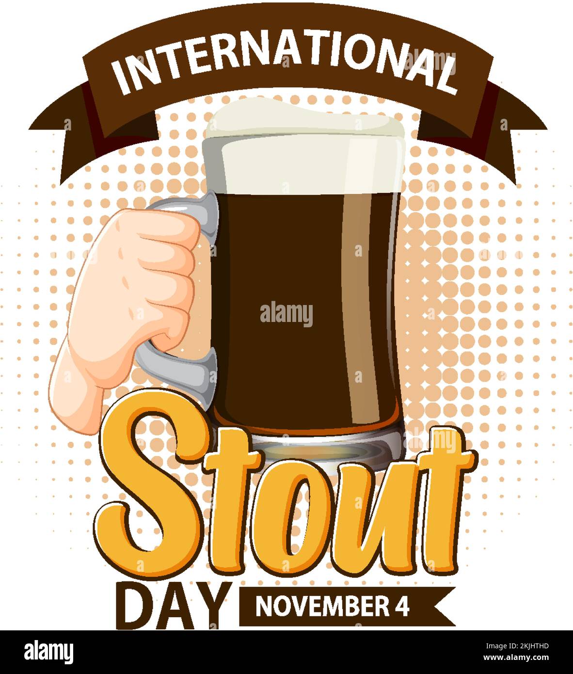 International Stout Day Poster Design illustration Stock Vector Image