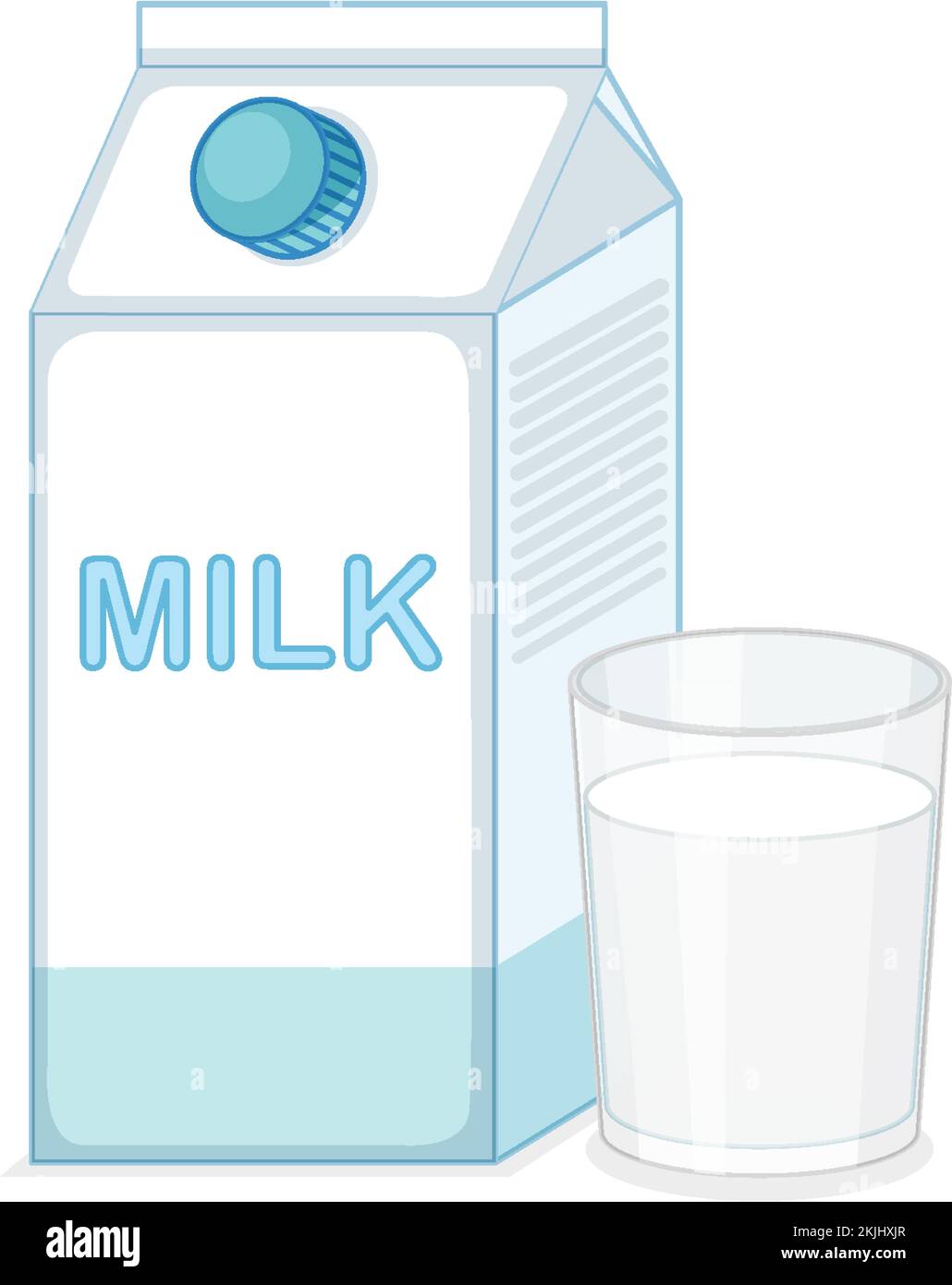 Milk carton box with a glass illustration Stock Vector Image & Art - Alamy