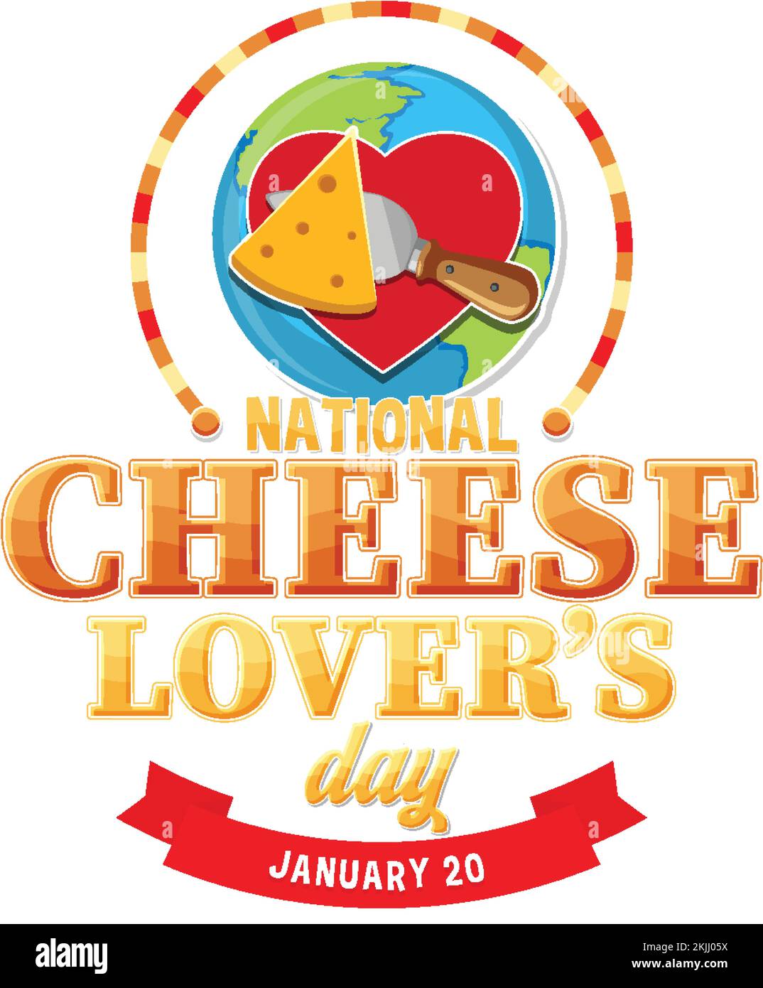 National Cheese Lovers Day Banner Design illustration Stock Vector