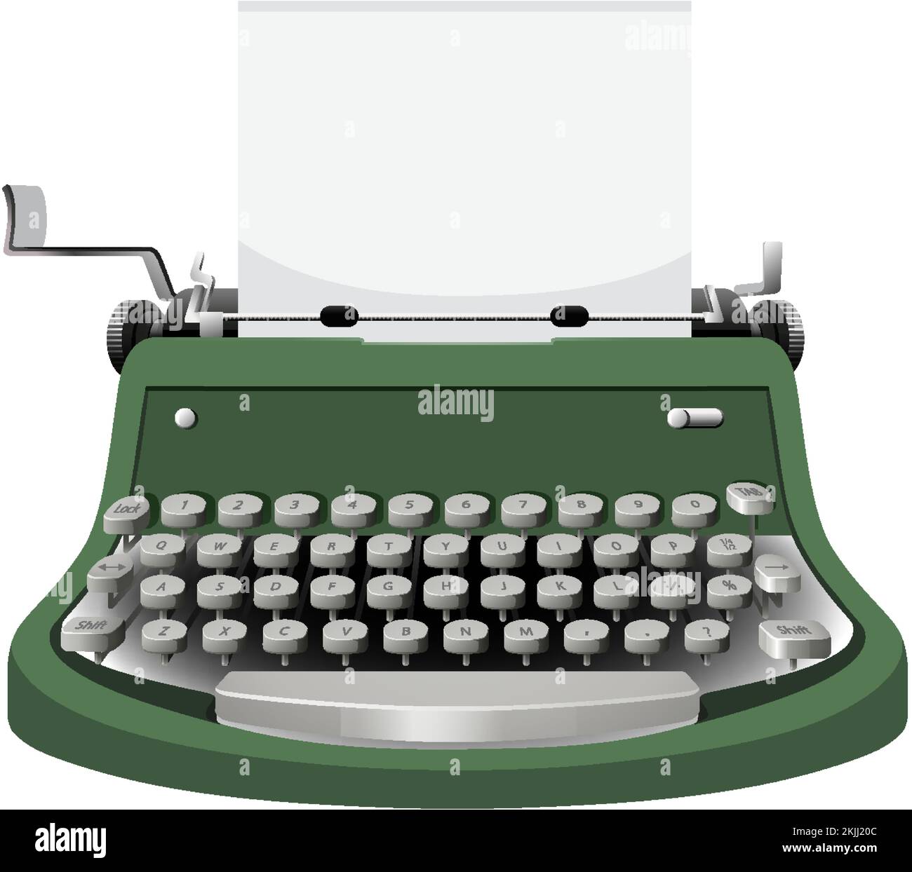 Vintage typewriter in green color illustration Stock Vector Image & Art