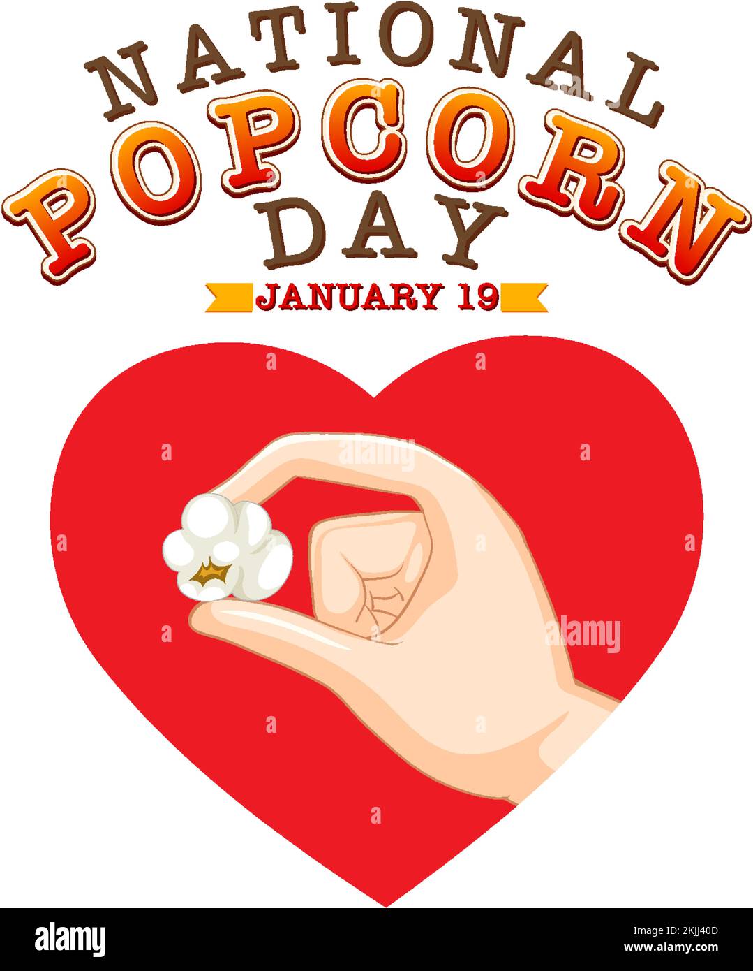 National Popcorn Day Banner Design illustration Stock Vector Image