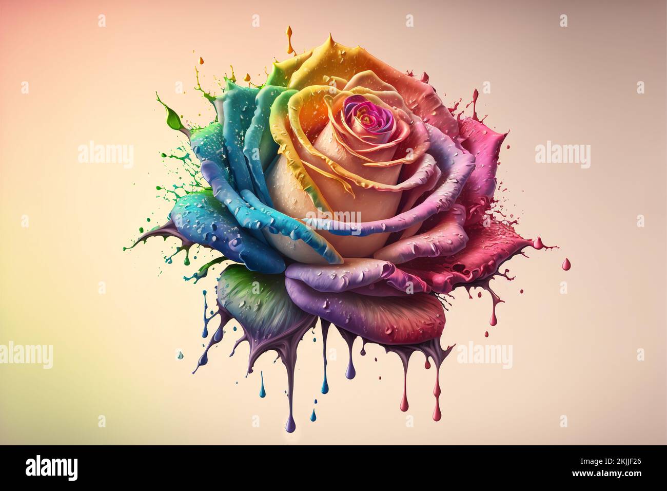Beautiful abstract colorful rainbow rose hi-res stock photography and ...