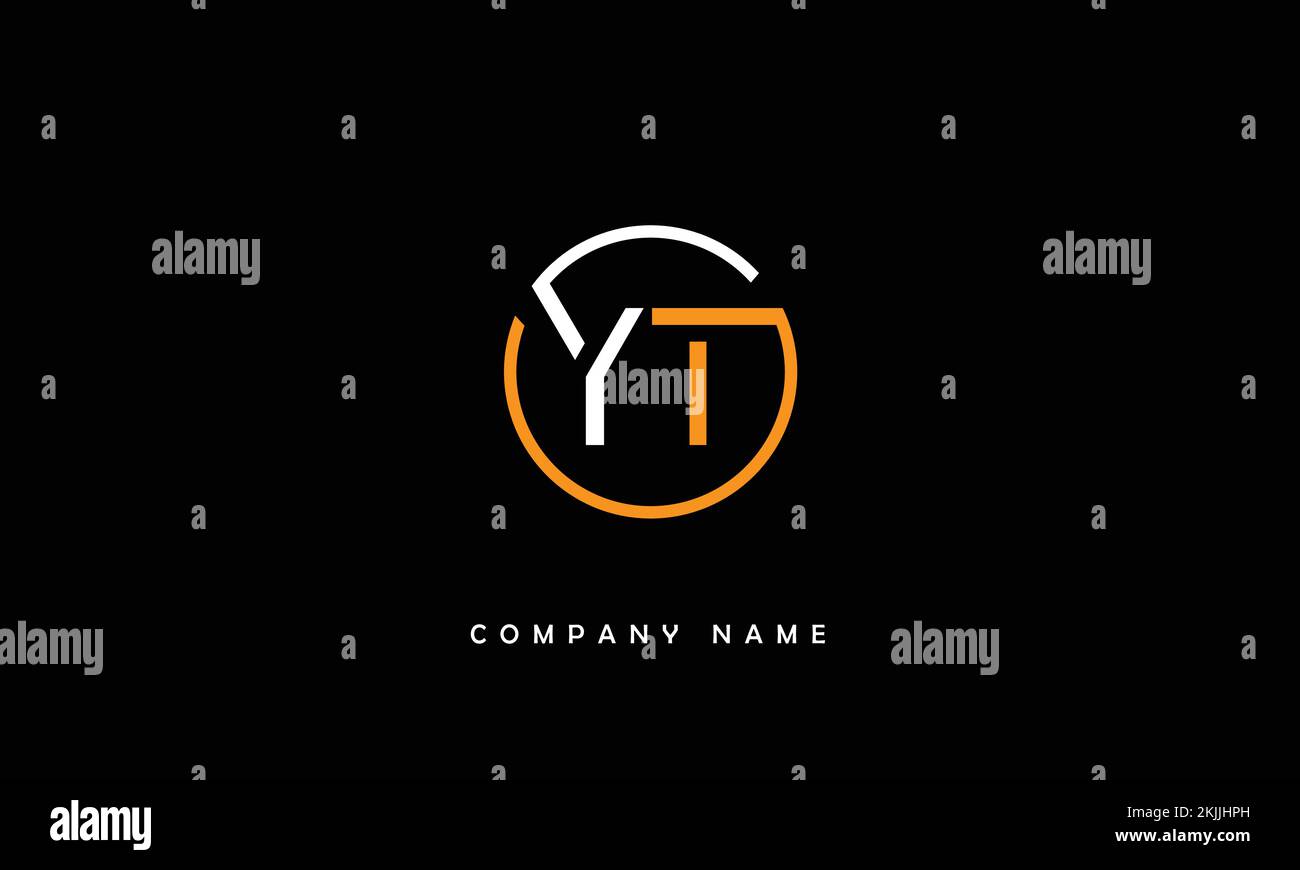 YT, TY Abstract Letters Logo Monogram Stock Vector