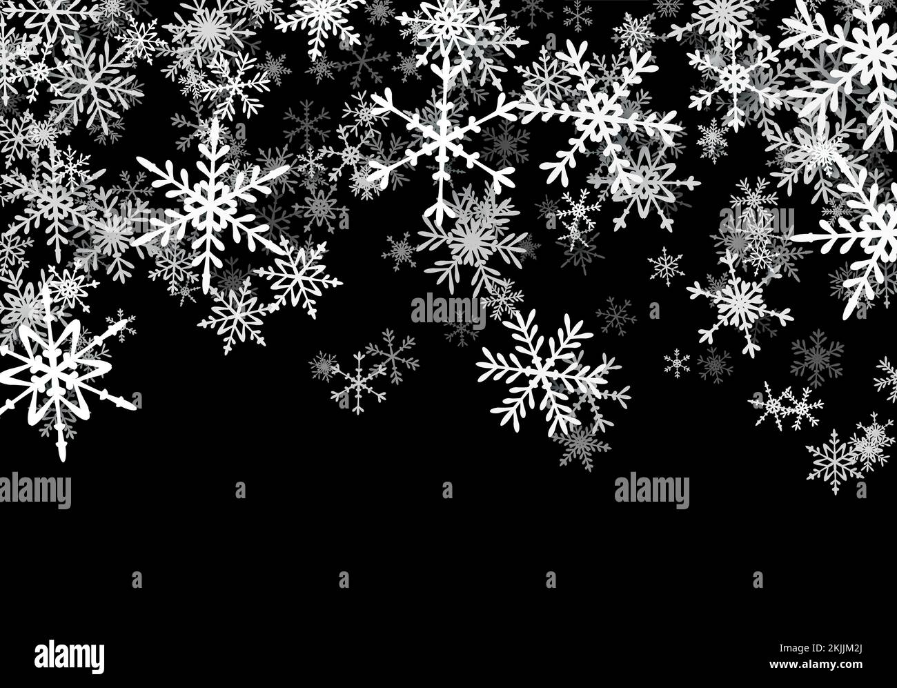 Christmas background with falling snowflakes. Winter holiday background ...