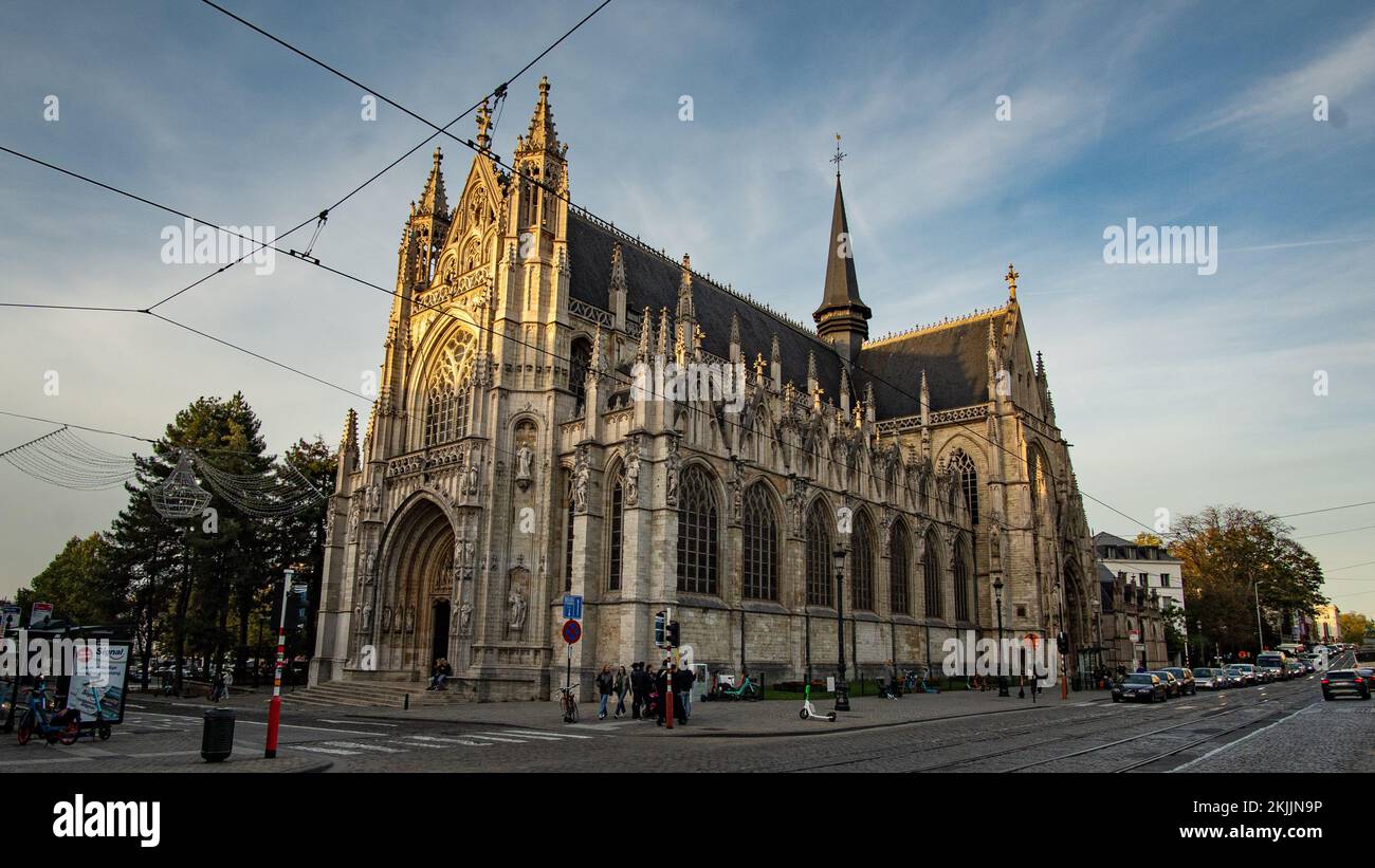 Church of Our Lady of Victories at the Sablon Stock Photo - Alamy