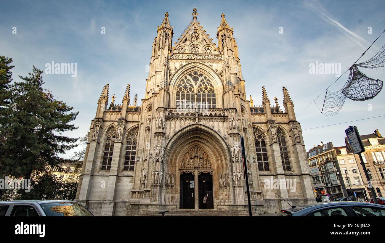 Church of Our Lady of Victories at the Sablon Stock Photo - Alamy