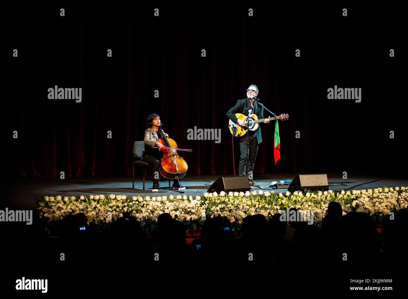Cesar Lopez performs during the sixth anniversary of the signing of Colombia's Peace Agreement between the Colombian government and former guerrilla group FARC-EP. Photo by: Chepa Beltran/Long Visual Press Credit: Long Visual Press/Alamy Live News Stock Photo