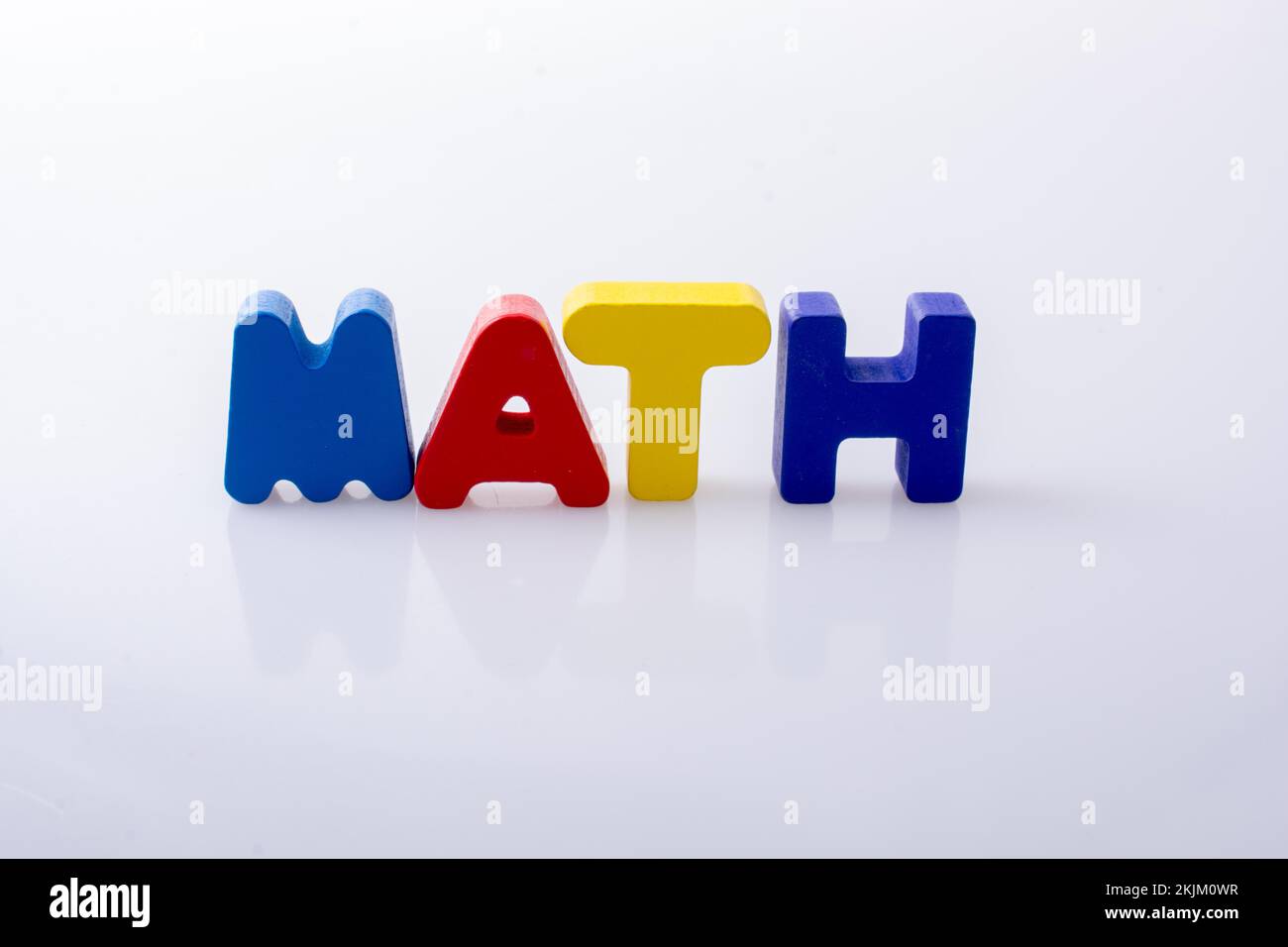 The word KID written with colorful letter blocks on white Stock Photo Alamy