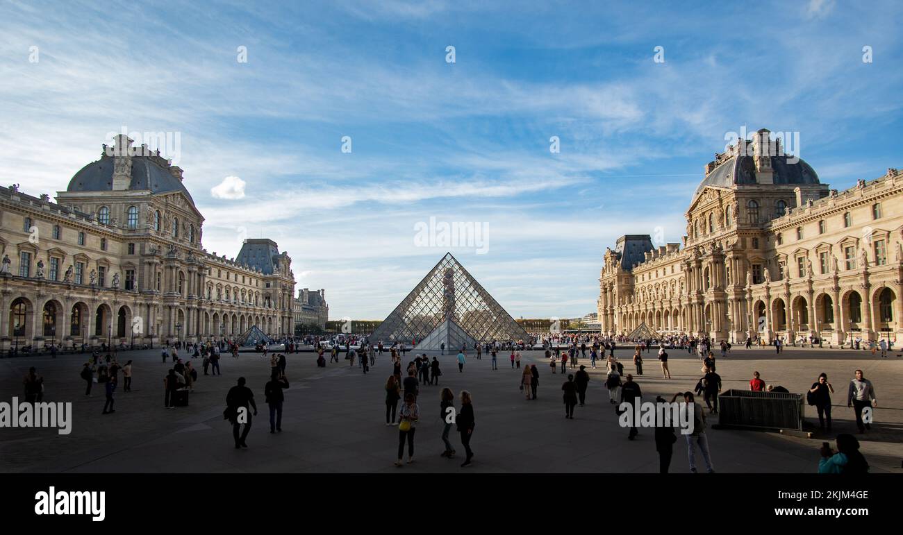 The Louvre Museum in Paris worlds most visited Museum Stock Photo