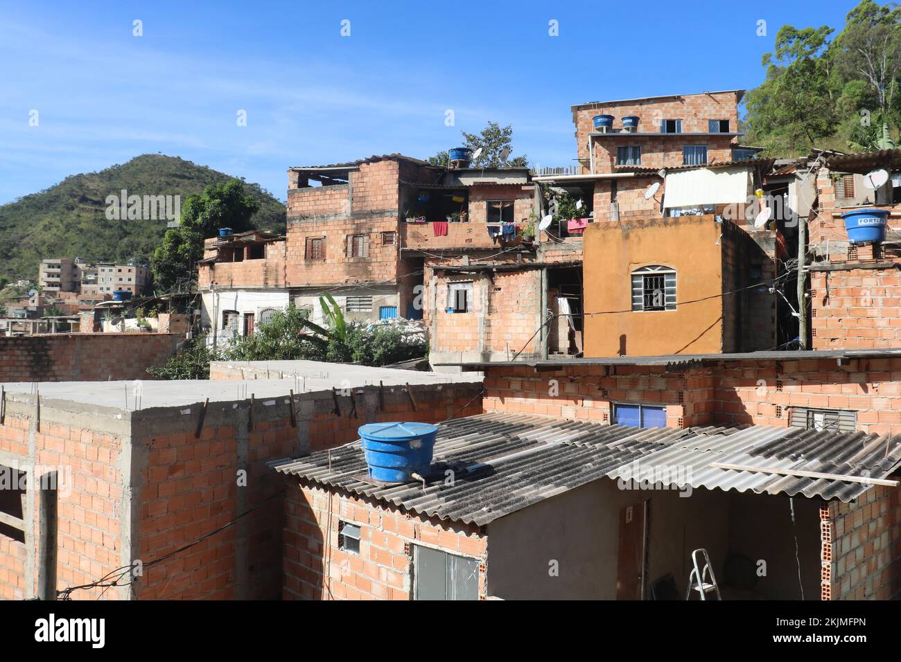 Favela, houses, Belo Horizonte, Minas Gerais, Brazil, South America ...