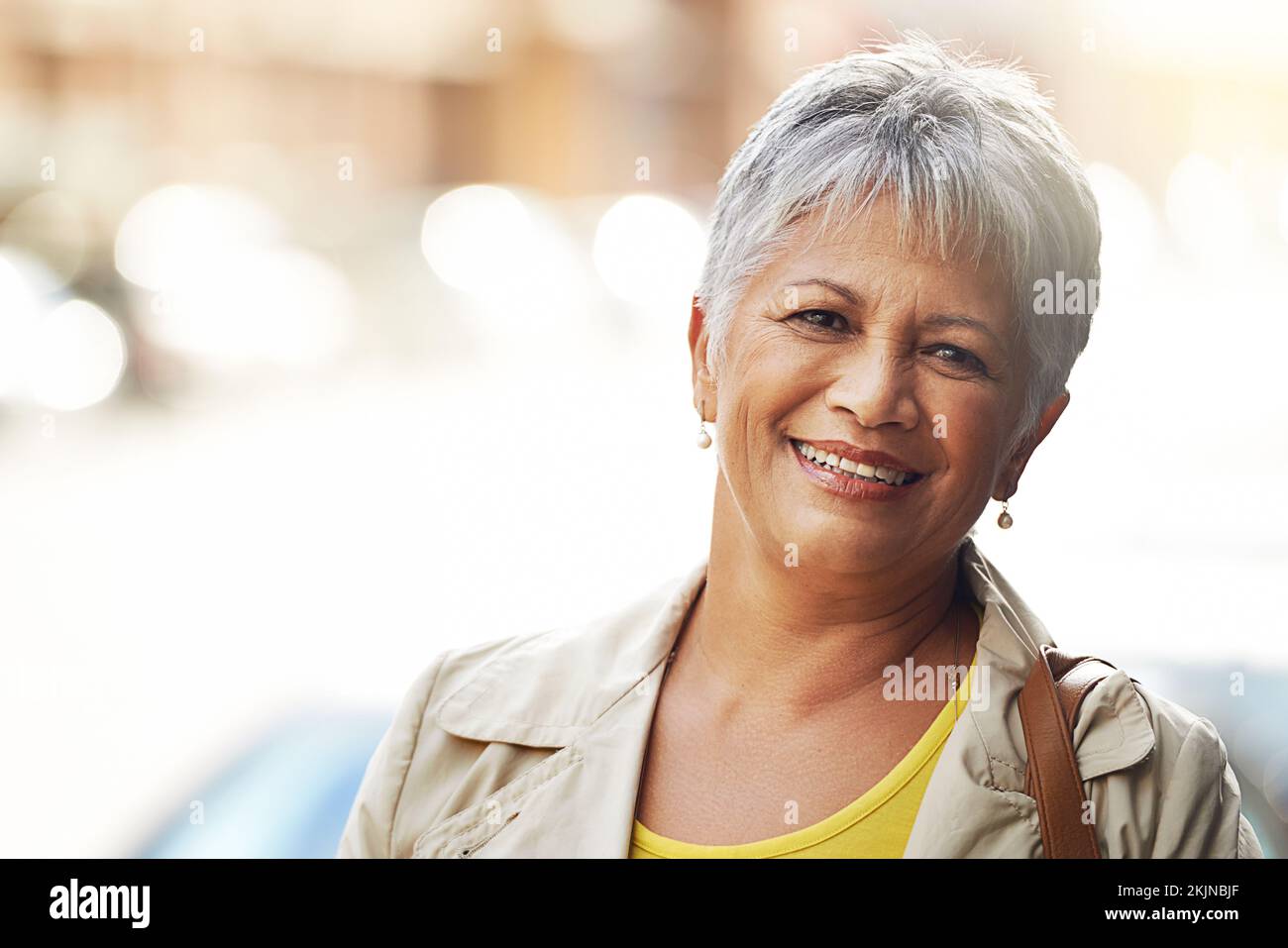 Its a good day to have a good day. a mature woman enjoying some free time. Stock Photo