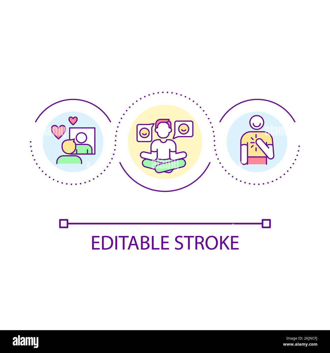 Self love loop concept icon Stock Vector