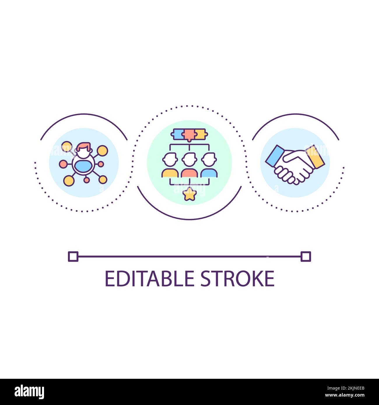 Partnership loop concept icon Stock Vector