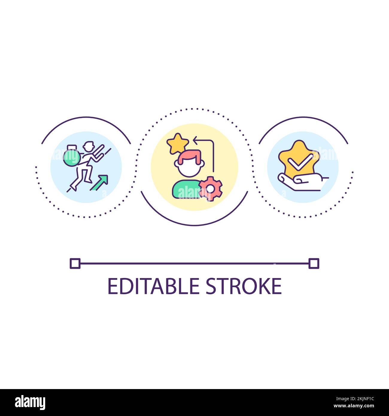 Training loop concept icon Stock Vector