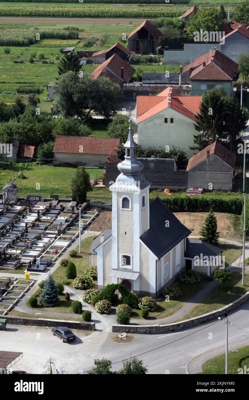 Parish Church of St. Martin in Hrnetic, Karlovac, Croatia Stock Photo