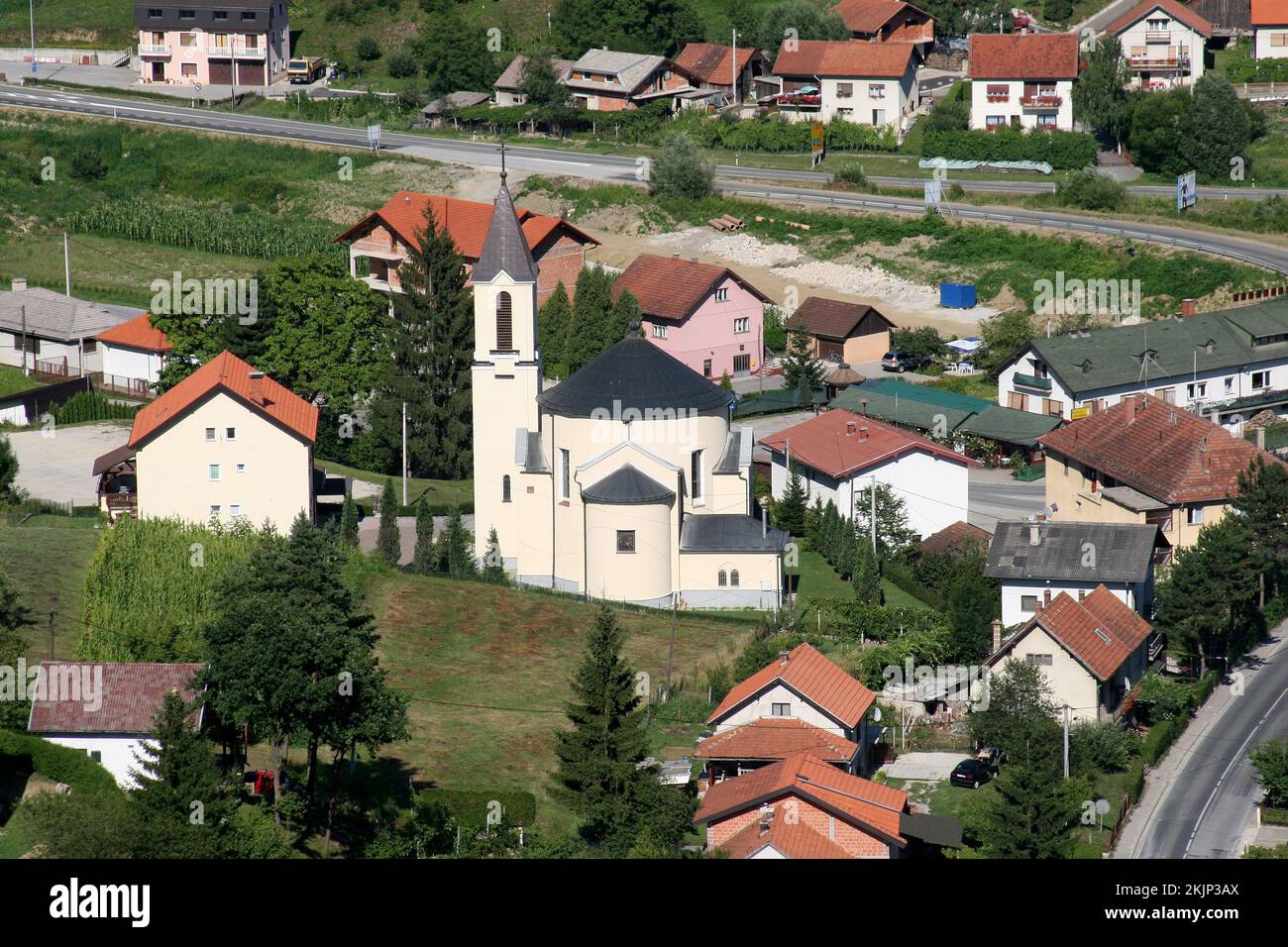 Parish church of the St. George in Durmanec, Zagorje region, Croatia Stock Photo