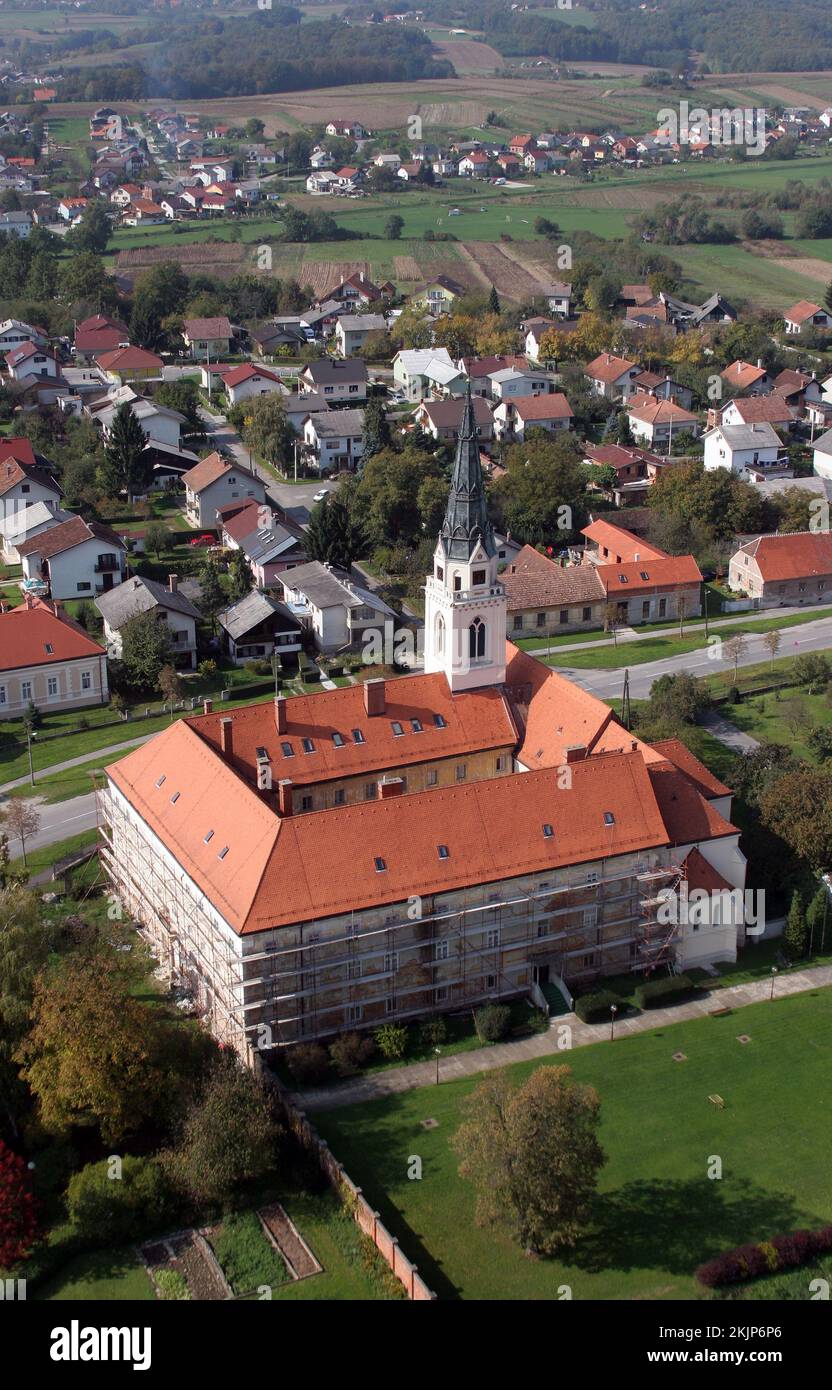 Greek Catholic Cathedral of the Holy Trinity in Krizevci, Croatia Stock Photo
